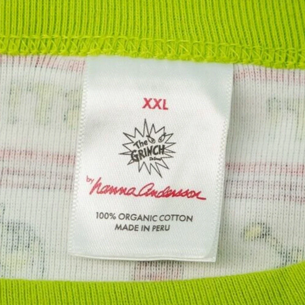 Hanna Andersson Size XXL Dr. Seuss The Grinch Christmas Long John Pajama Top